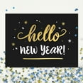 thumbnail image 5 of Modern Black And Gold New Year Greeting Cards / 24 Winter Holiday Cards With White Envelopes / 4 5/8" x 6 1/4" Faux Foil Cards / 4 Festive Designs, 5 of 6