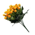 thumbnail image 5 of 2pcs Artificial Rose Bouquet Simulation Floral Decor Home Office Plastic Fake Rose Flower, Gold, 5 of 9