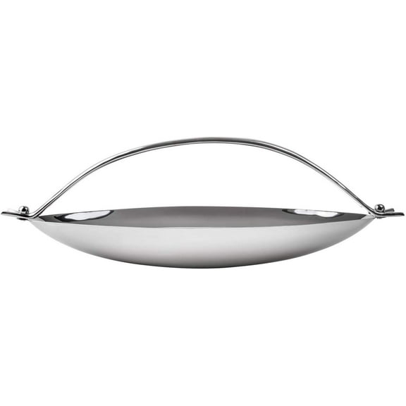 A La Mode ALM-355, Stainless Steel 20'' x 8'' x 3'' Boat Bowl, Huge Side Dishes Bowl w/ Handle, Double Wall Mirror Finish Design