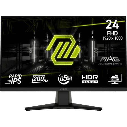 MSI MAG 242F 23.8" 16:9 Full HD 200Hz IPS LCD HDR Gaming Monitor, Black