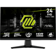 MSI MAG MAG 242F 24" Class Full HD Gaming LCD Monitor - 16:9 - Metallic Black - 23.8" Viewable - Rapid IPS - 1920 x 1080 - 1.07 Billion Colors - FreeSync Premium - 300 Nit - 0.50 ms - 200 Hz Refres...