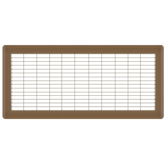 8in x 22in Imperial Brown Heavy Gauge Steel Floor Grille - Heating and Cooling Air Vent