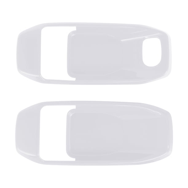 Cubierta de Tazón de Mango de Puerta Interior para Jeep Wrangler Gladiator JT 2DR 2018-2024 Marco de Decoración de Mango de Puerta Interior Blanco ABS 2 Pcs