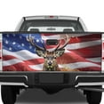 thumbnail image 2 of Lotusprinthandmade Patriotic Deer Hunting America Flag Tailgate Wrap 2 Sizes (26"x66"), Patriotic Truck Decal, 2 of 5