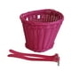 thumbnail image 5 of Cesta para bicicleta para niños, cesta tejida a mano con correas, cesta para manillar de bicicleta Rosa Roja 20x16x15cm, 5 of 9