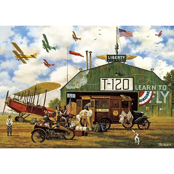 500 Piece Jigsaw Puzzle - Charles Wysocki - Hero Worship - 500 Large Piece Jigsaw Puzzle, Green