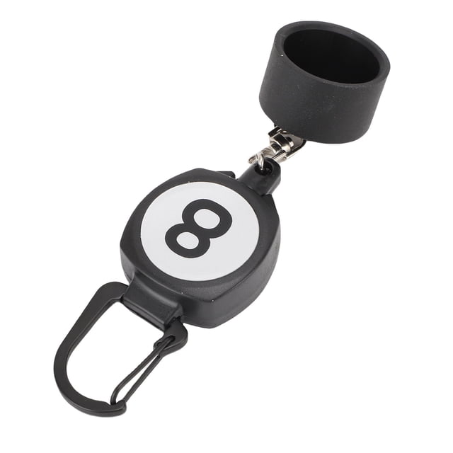 Pool Chalk Holder, Billiard Chalk Holder ABS Portable with Retractable Rope Buckle for Billiard Accessory