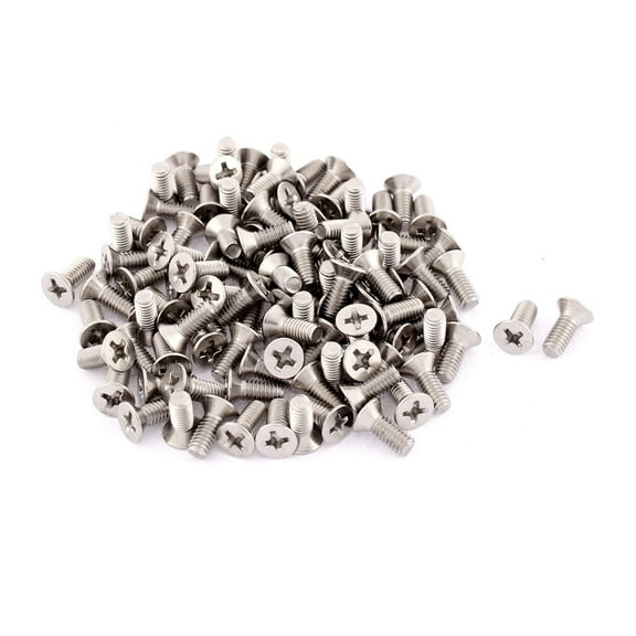 Unique Bargains M4 x 10mm  Flat Head Countersunk Bolts Machine Screws 100pcs