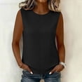 thumbnail image 6 of GUACER Womens Pointelle Tank Top Round Neck Eyelet Casual Sleeveless Blouse Lightweight Summer Camisole, 6 of 7