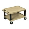 H. Wilson WT16E-B, Tuffy AV Cart, 2 Shelves Black Legs