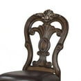 thumbnail image 3 of Leova Side Dining Chair Set of 2-Carved Corbels-Gold Tip Crown-Brown Wood, 3 of 6