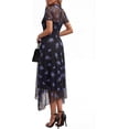 thumbnail image 5 of PRETTYGARDEN Cocktail Dresses for Women Summer Short Sleeve Floral Mesh Sheer Midi Party Wedding Guest Dress, 5 of 7