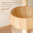 thumbnail image 4 of Haplly & Polly Summer Breathable Woven 35'' Cat Tree with Dual Cozy Baskets, Scratching Posts & Plush Perch, 4 of 9