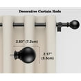 thumbnail image 4 of BloomFlower Curtain Rods 18-240 Inch, 255-inch rod Adjustable Length Heavy Duty Diameter 7/8 inch, Decorative Finials, Black, 4 of 9