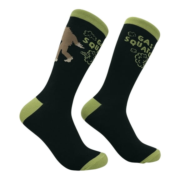 Gassquatch Socks Funny Sarcastic Farting Bigfoot Graphic Novelty Footwear for Men