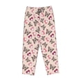 thumbnail image 6 of Uemuo Beautiful Butterflies and Hearts Pattern Women's Wide Leg Palazzo Lounge Pants with Pockets Light Weight Loose Comfy Casual Pajama Pants-, 6 of 9