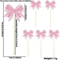 thumbnail image 2 of Bow Cupcake Toppers, Bowknot Cake Picks for Birthday and Wedding Decor, Satin Ribbon Dessert Garnishes for Cupcakes Cookies and Party Treats, 2 of 7