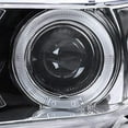 thumbnail image 5 of Dual LED Halo Projector Headlight In Chrome Housing Clear Lens Made For And Compatible With 2005 - 2010 Scion tC 05 06 07 08 09 10, 5 of 7
