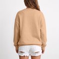 thumbnail image 6 of Women's Oversized Crewneck Sweatshirt with Drop Shoulders and Ribbed Cuffs Heather Grey Casual Top, S-2XL, 6 of 6