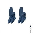 thumbnail image 1 of Granjero Gordo 2 pares de calcetines de algodón de cuello redondo, finos, suaves, cómodos y transpirables, calcetines deportivos casuales, azul oscuro, 1 of 5