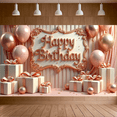 thumbnail image 5 of Gold Balloons Happy Birthday Banner Elegant Theme Celebration Decor Backdrop for Birthday Party Indoor Decoration Holiday Celebration, 5 of 8