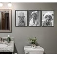 thumbnail image 4 of Black White Bathroom Cheetah Canvas Wall Art Cheetah With Toilet Paper On Head Wall Decor Funny bathroom Animal Painting Pictures Poster Artwork for Washroom Toilet Home Decoration, 4 of 6