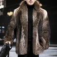 thumbnail image 3 of Christmas Clearance! ZVNAΖH Mens Faux Fur Coat Vintage Fluffy Jacket Winter Warm Coat Fuzzy Outerwear Big and Tall Cardigan, 3 of 6