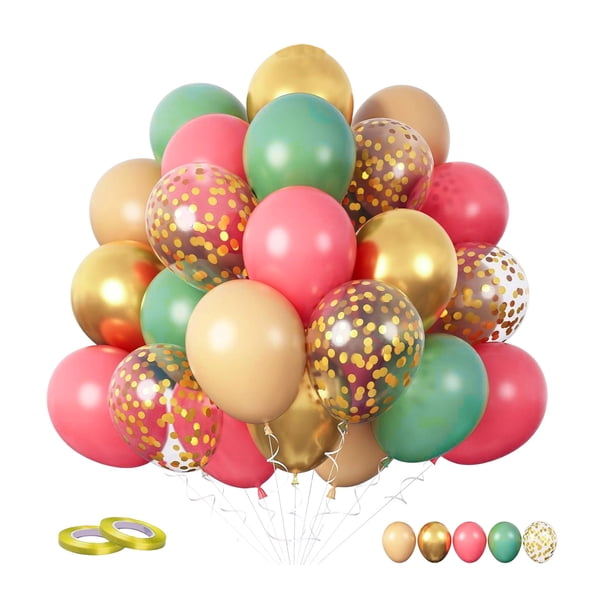 Juego de 30 globos mate para decoración de fiestas, cumpleaños, bodas, celebraciones, suministros festivos con globos multicolores para inflar con helio y decoración festiva.