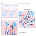 thumbnail image 4 of Ensemble Pyjama Femme Col Rond Manches Courtes Imprimé Motif Élastique Ceinture Pyjamas de Nuit Rose L, 4 of 5