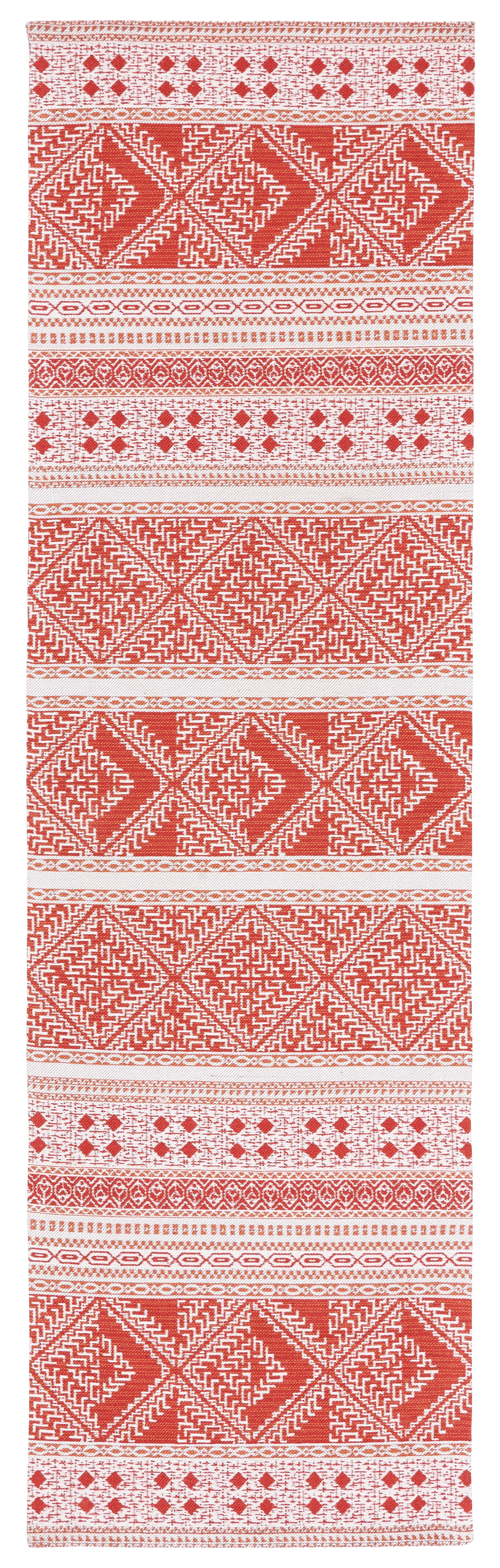 SAFAVIEH Classic Vintage Eric Geometric Polyester Runner Rug, Rust, 2'3" x 8'