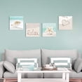thumbnail image 4 of Coastal Seashell Picture Wall Art - Beach Themed Canvas Print Relaxing Seascape Artwork Contemporary Calming Seaside Starfish Conch Nature Photography Summer Blue Sea Ocean Scenery Painting Bathroom, 4 of 6