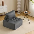 thumbnail image 5 of Modular Sofa, Dark Grey Linen Wooden Frame Square Seat for Free Splicing, 32-Inch Solid Build with Good Resilience for Small Apartment Living Room and Multiple Decoration Styles, 5 of 10