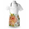 thumbnail image 3 of Anemone Flower Apron Garden Rose Dahlia Forest Meadow Bedding Plants Leaves Mix, Unisex Kitchen Bib Apron with Adjustable Neck for Cooking Baking Gardening, Salmon Fern Green Khaki, by Ambesonne, 3 of 3