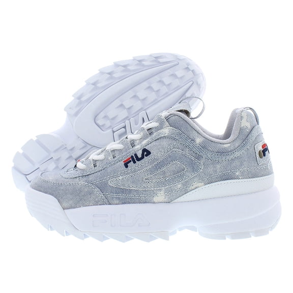 Fila Disruptor Ii Denim Boys Shoes Size 4, Color: Blue