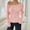 Pink, variant on XPMWRP Off The Shoulder Tops for Womens Long Sleeve Going Out Tops Knit Cotton Tops Trendy Slim Fit Fall Clothing Red M