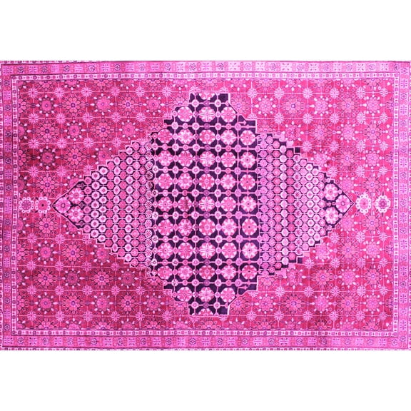 Ahgly Company Indoor Rectangle Persian Pink Traditional Area Rugs, 5' x 7'