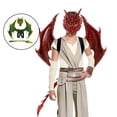 thumbnail image 4 of Disfraz de dragón para niños y niñas, máscara de cola de dinosaurio, juego de cosplay Verde, 4 of 8