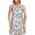 thumbnail image 1 of Vsdgher Robes d'Été Imprimé Serpent pour Femmes Robe de Plage Décontractée Col en U Sans Manches Robe d'Été Ample avec Poche, 1 of 7