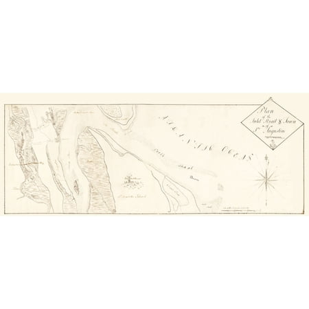 Historic City Map - St Augustine Florida - Roworth 1760 - Vintage Wall Art