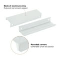 thumbnail image 4 of 6Pcs Finger Pulls, 120mm/4.72 Inch Aluminum Hidden Cabinet Edge Handles, Modern Concealed Tab Pulls Hardware for Kitchen, Furniture, Drawer, Wardrobe, White, 4 of 6