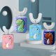 thumbnail image 2 of Cepillo de dientes eléctrico sónico en forma de U recargable para niños, blanqueador dental de 360 grados, cepillos de dientes de silicona con luz azul, 2 of 5