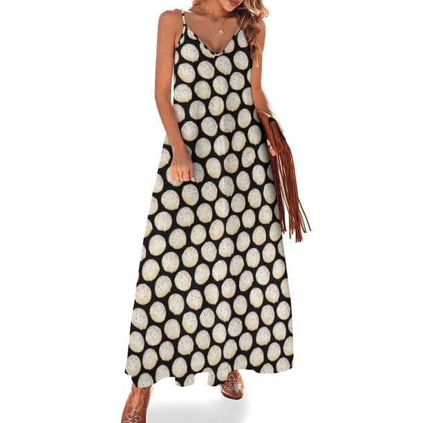 Nuevo vestido sin mangas con estampado de galletas de anís (NEGRO) vestidos para mujer
