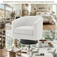 thumbnail image 7 of UIXE Swivel Barrel Accent Chairs Set of 2 Modern Upholstered Living Room Chair Round Club Armchair, Beige, 7 of 7