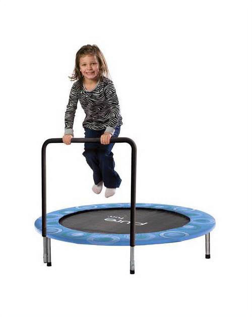 Pure Fun 48-Inch Super Jumper Kids Trampoline with Handrail, Blue, 100lb Weight Limit - image 3 of 6