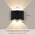 thumbnail image 3 of waterproof aluminium outdoor wall light 4w 3000k warm light, 3 of 5