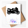 thumbnail image 1 of Motorcycle Mechanical Black Illustration Welcome Back Greeting Cards Envelopes Blank, 1 of 3