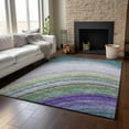 thumbnail image 6 of Addison Rugs Mayfield Washable Transitional Waves Teal Rectangle Rug, 2'6" x 3'10", 6 of 6
