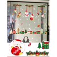 thumbnail image 4 of ZHAOCHENG Etiqueta engomada de la ventana de Navidad, 9 hojas Etiqueta de decoraciones navideñas removibles Copos de nieve Reno de Papá Noel Pegatinas de ventana de Navidad Etiqueta de Navidad electro, 4 of 4