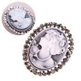 thumbnail image 2 of Broche de camafeo estilo antiguo vintage XCF broche de cristal regalo de Navidad plata, 2 of 2