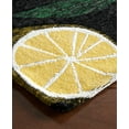 thumbnail image 5 of TOWN & COUNTRY LUXE Livie Fresh Lemon Everwash® Washable Multi-Use Decorative Rug, Kitchen Rug, Low-Profile Door Mat, Bedroom Rug and Dorm Room Rug with Non-Slip Backing, Black, 24"x40", 5 of 7